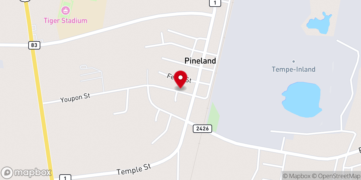 Map showing location of Assembly of God Parsonage