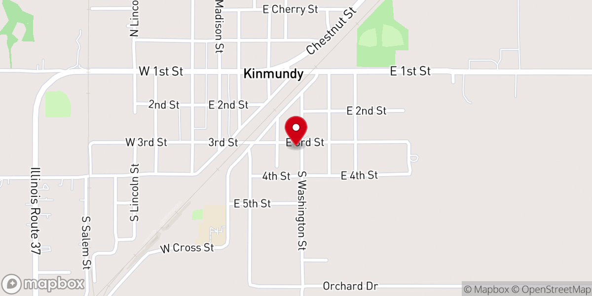 Map showing location of United Methodist Parsonage