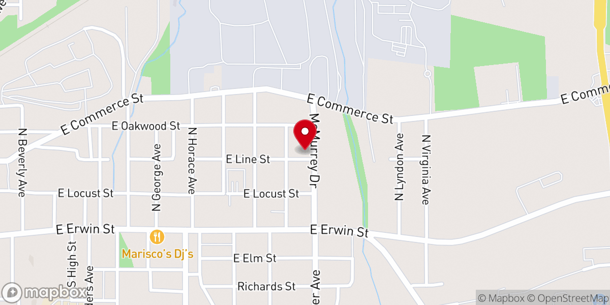 Map showing location of Pleasant Grove Baptist Church