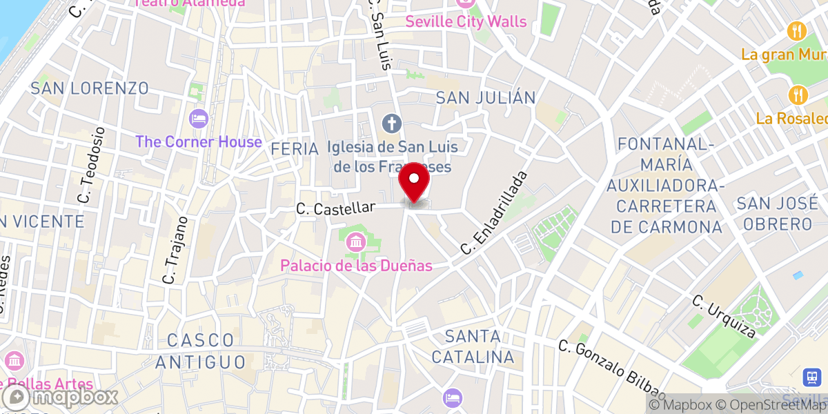 Map showing location of Parroquia de San Marcos Evangelista