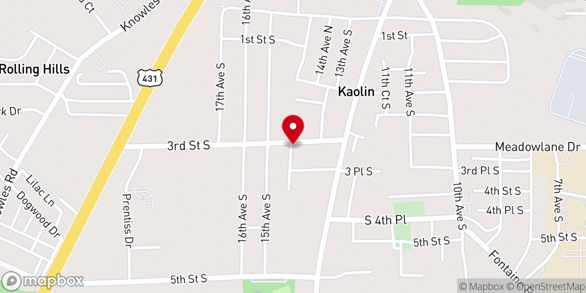 Map showing location of Mt Mariah Baptist Church