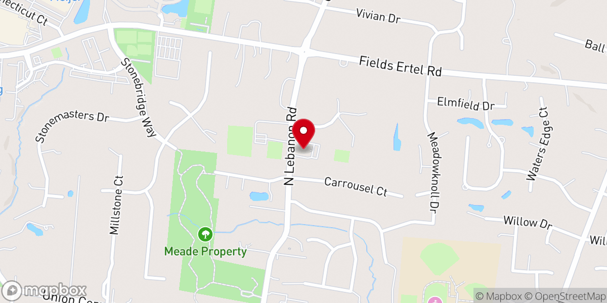 Map showing location of Loveland Christian Church
