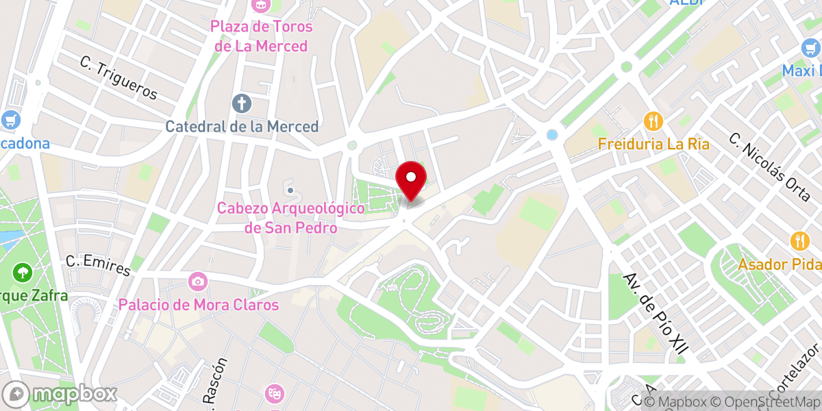 Map showing location of Azulejo de San Sebastián, patrón de Huelva