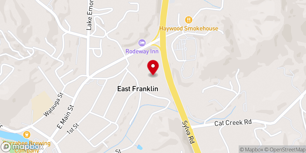 Map showing location of Biltmore Church - Franklin Campus