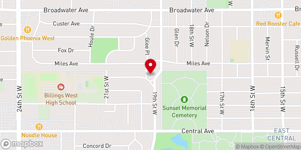 Map showing location of Open Bible Christian Center