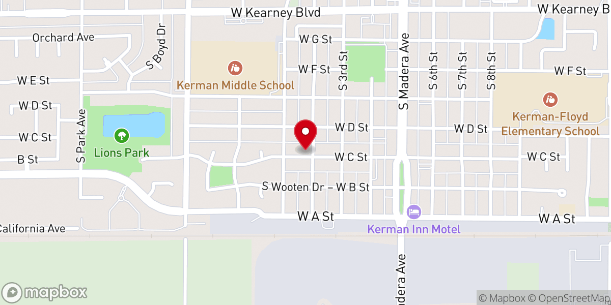 Map showing location of The Father's House of Kerman