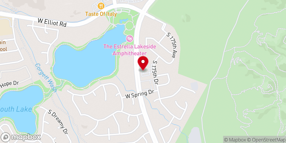 Map showing location of Estrella Mountain Church