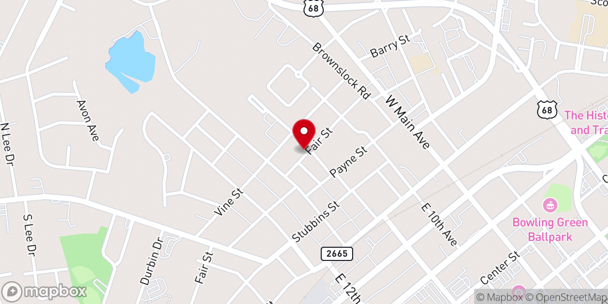 Map showing location of Seventh Street Baptist Church