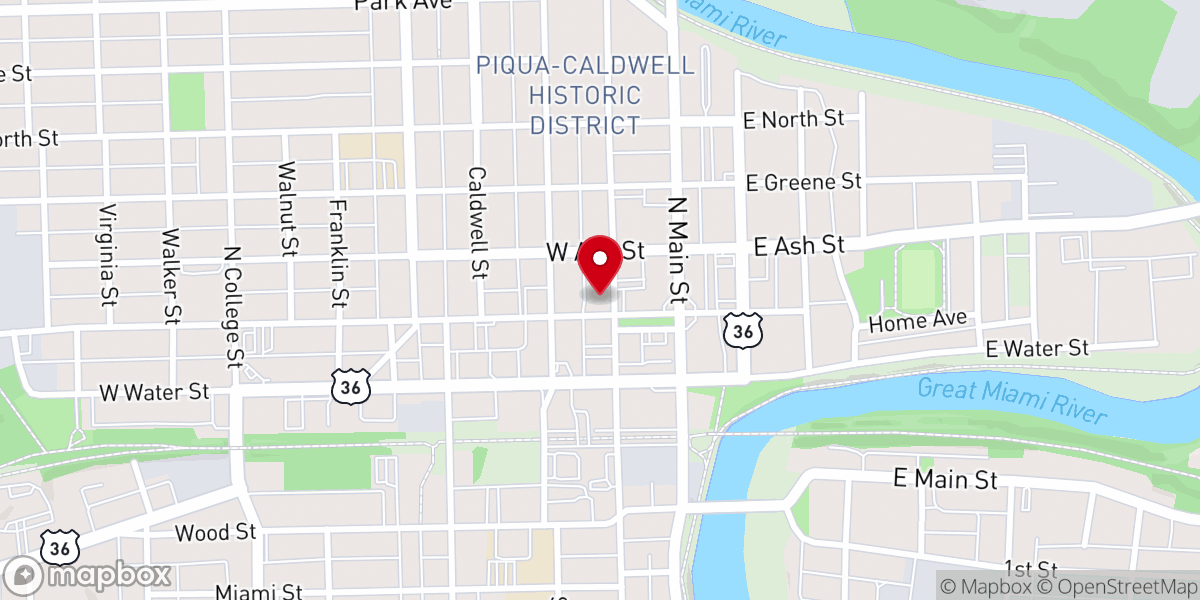 Map showing location of St James Episcopal Church