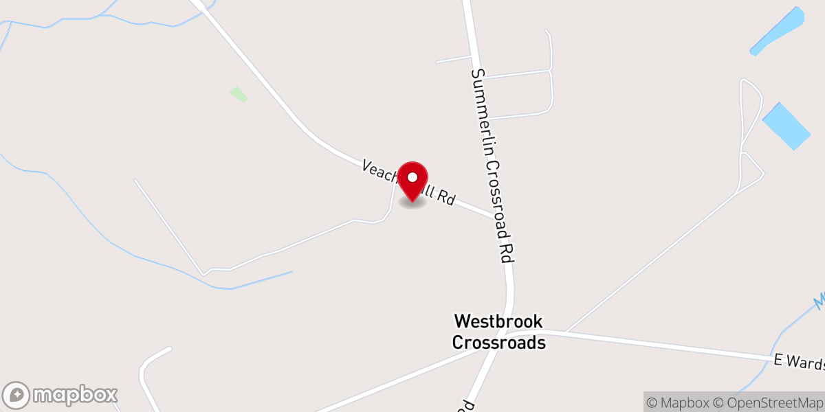Map showing location of Smith Chapel Church