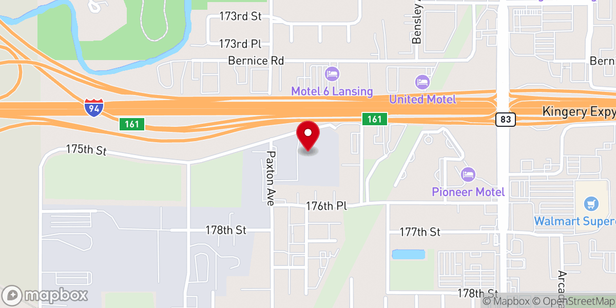 Map showing location of Joy Fellowship Baptist Church