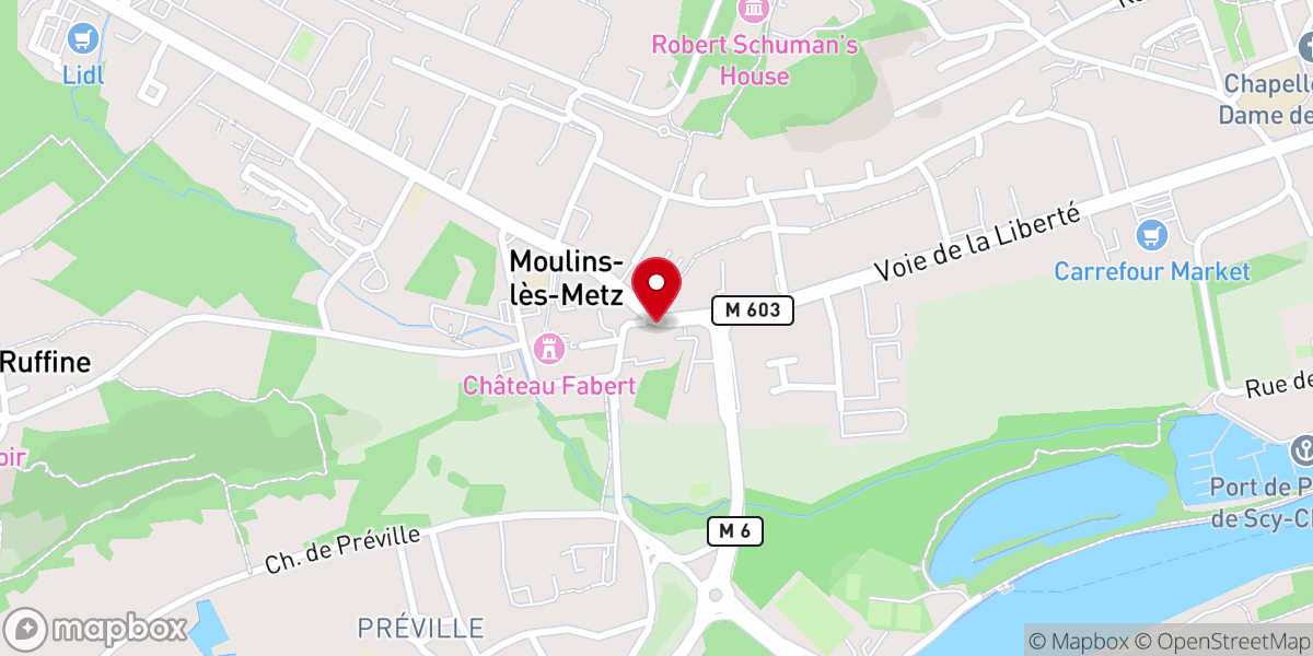 Map showing location of Ermitage Saint Jean