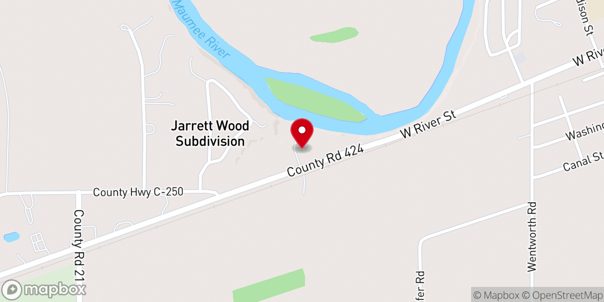 Map showing location of Mt Calvary Lutheran Church