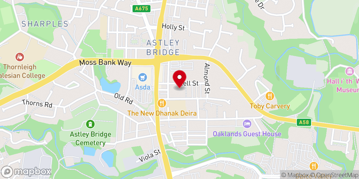Map showing location of St Pauls Church