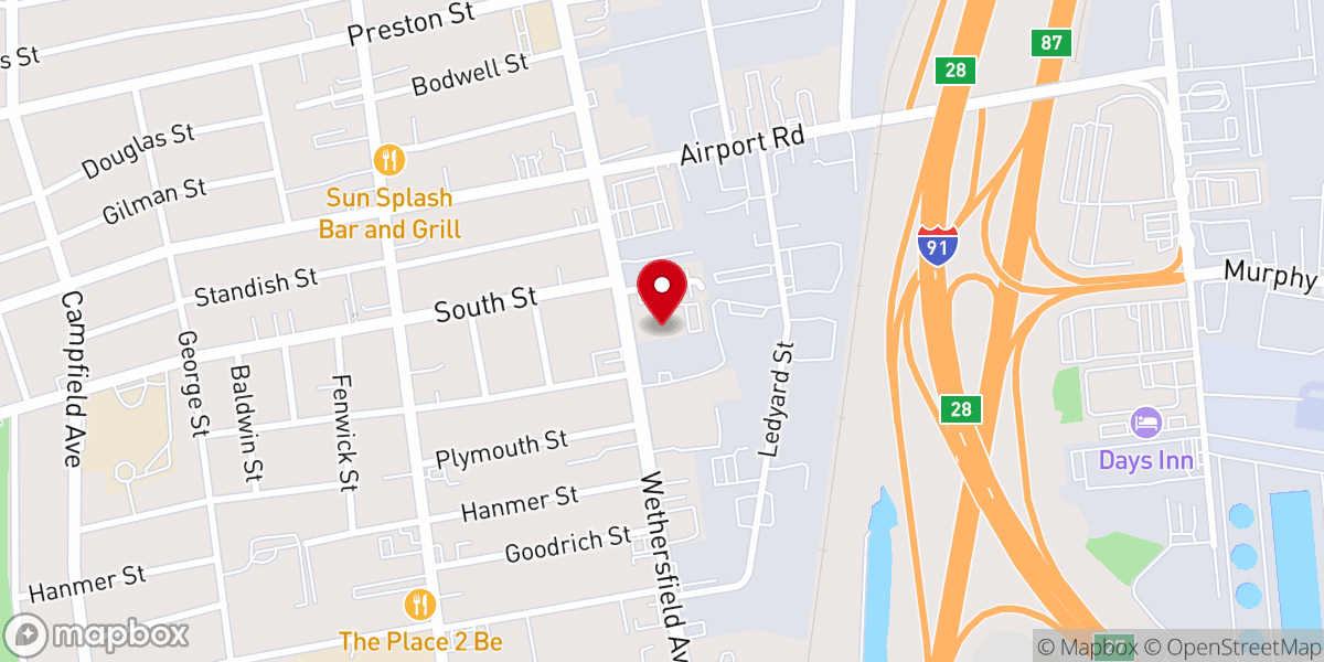 Map showing location of Grace Worship Center Church