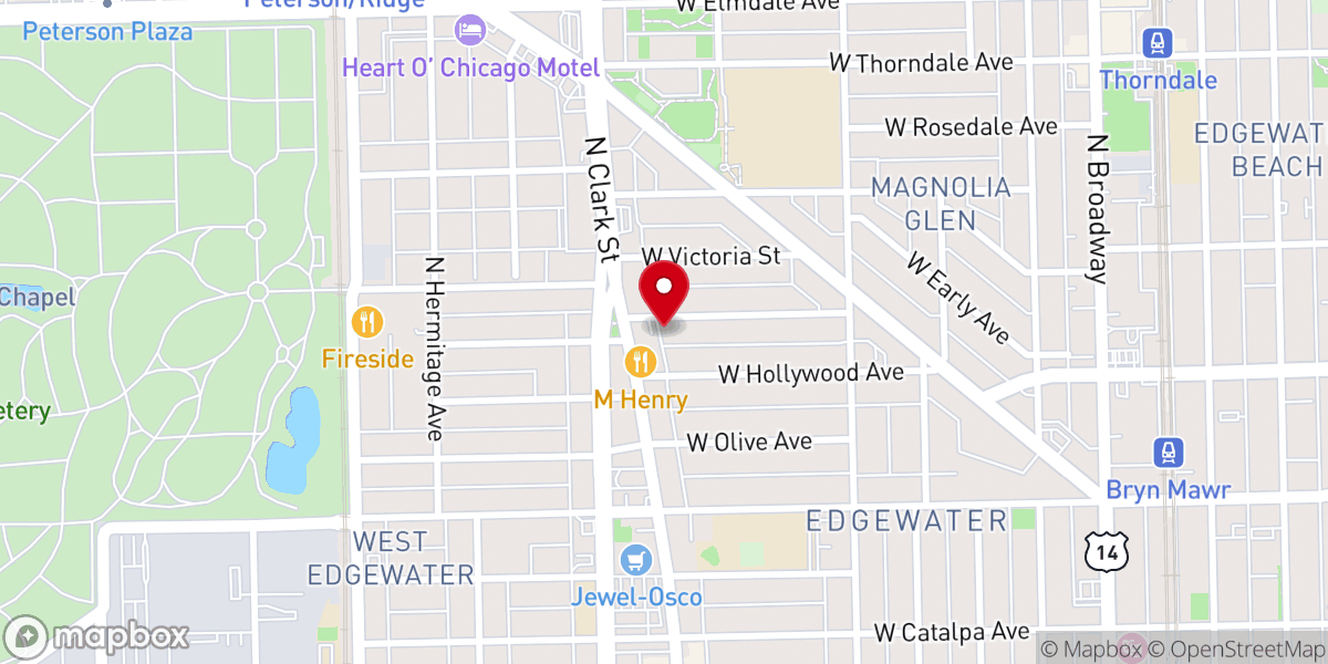 Map showing location of North Side United Pentecostal Church