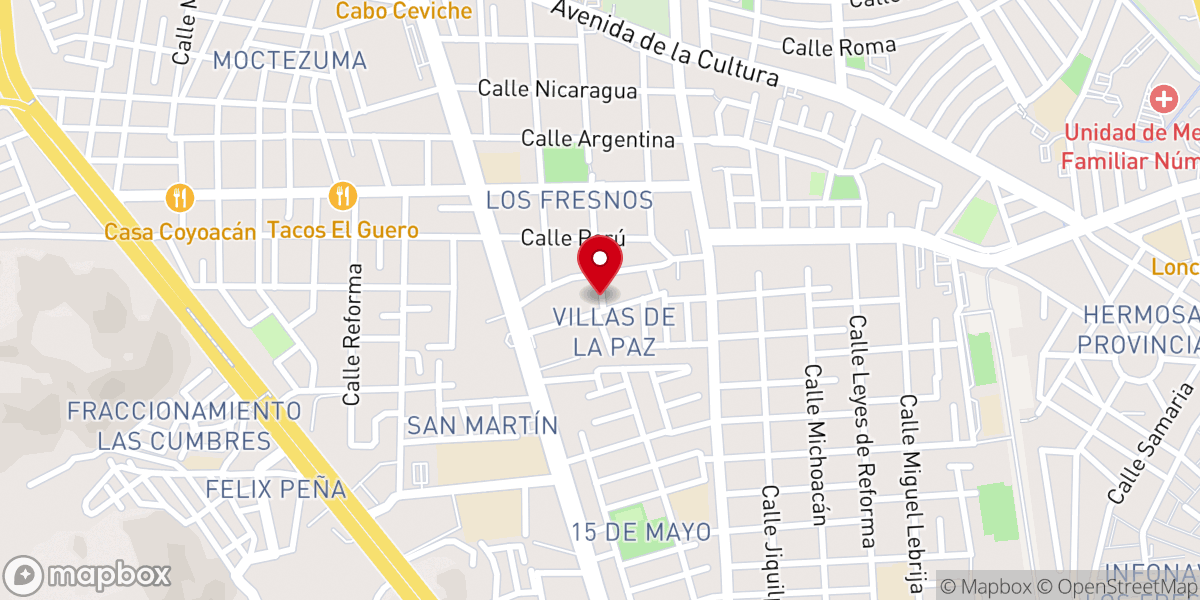Map showing location of Iglesia Cristiana Avivamiento Nayarit Para Las Naciones