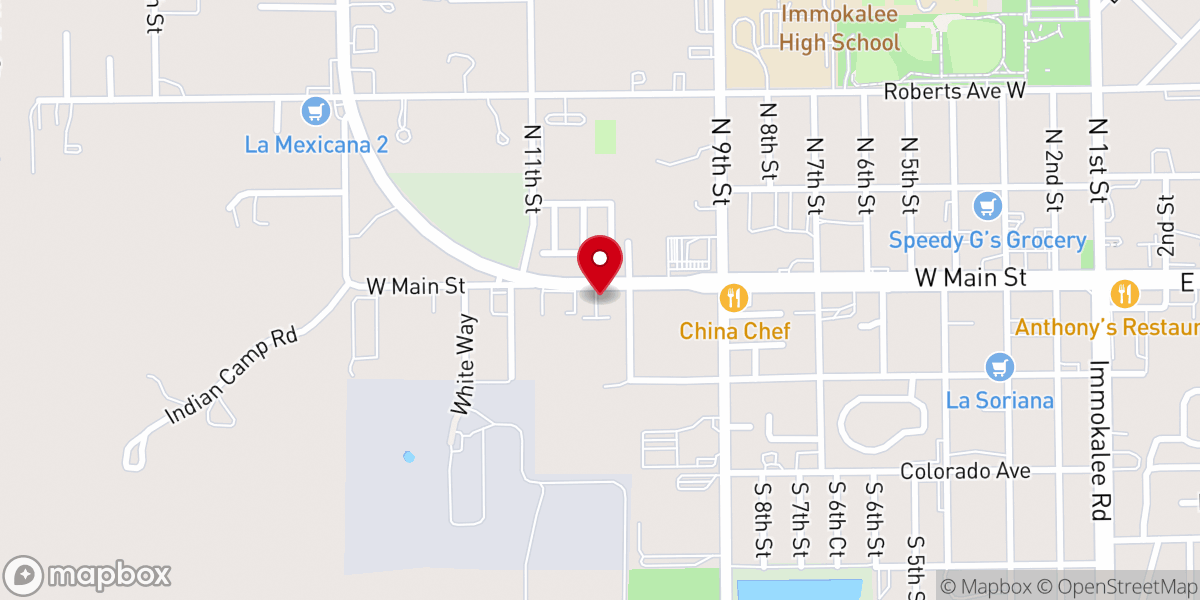 Map showing location of True Hope Church