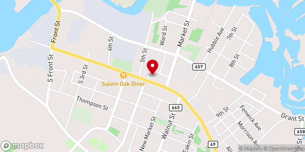 Map showing location of First Baptist Church - Mickey Bowman Food Pantry - Food Distribution Center