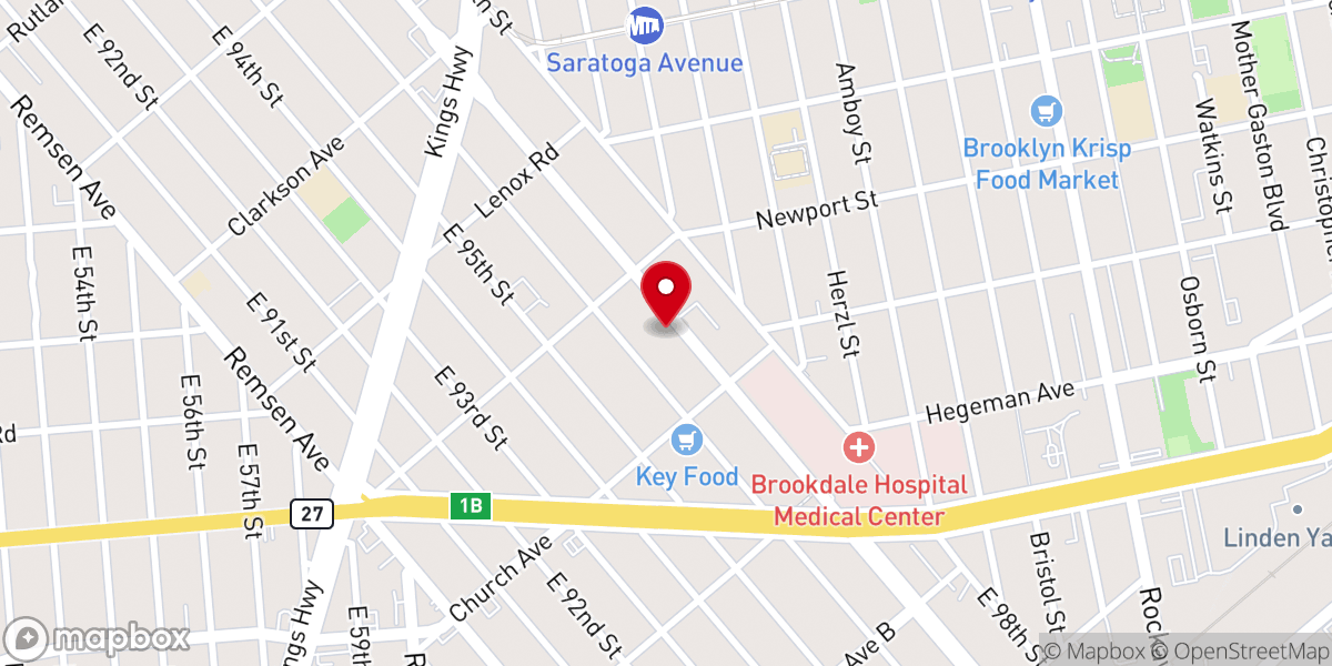 Map showing location of James Hall Worship Praise Inc