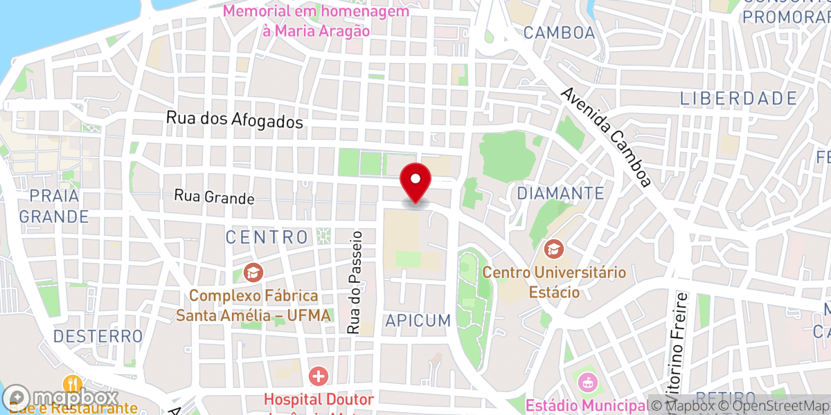 Map showing location of Capela de São José das Laranjeiras