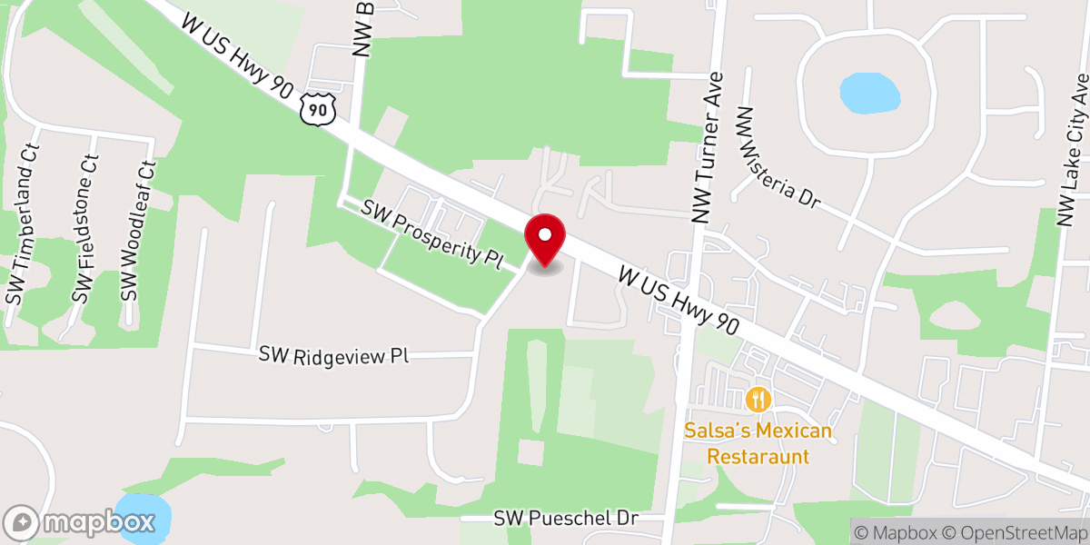 Map showing location of Spirit of Christ Lutheran Church