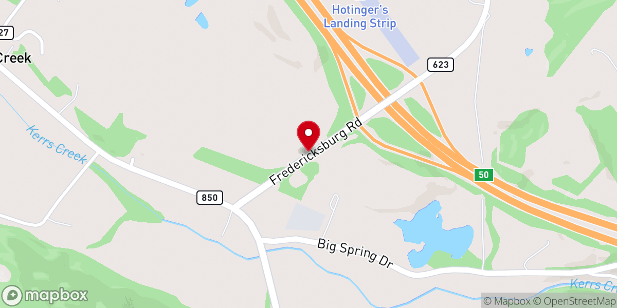 Map showing location of Big Spring Farm
