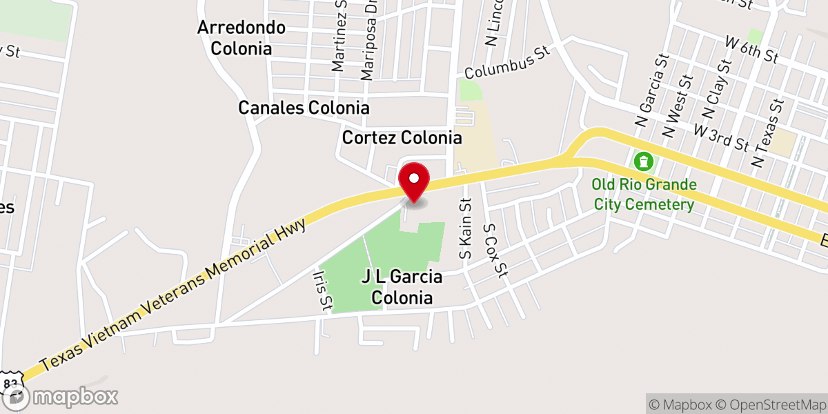 Map showing location of First Baptist Church