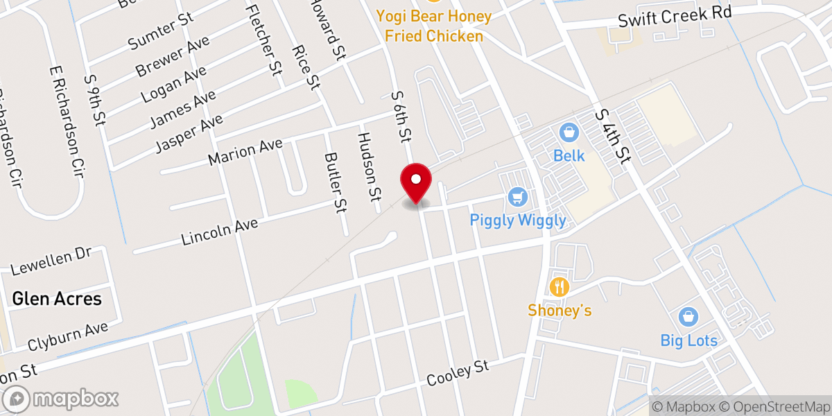 Map showing location of Mount Olive Word Of Life Church