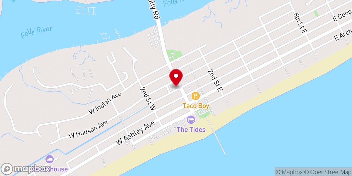 Map showing location of A Charleston Beach Wedding