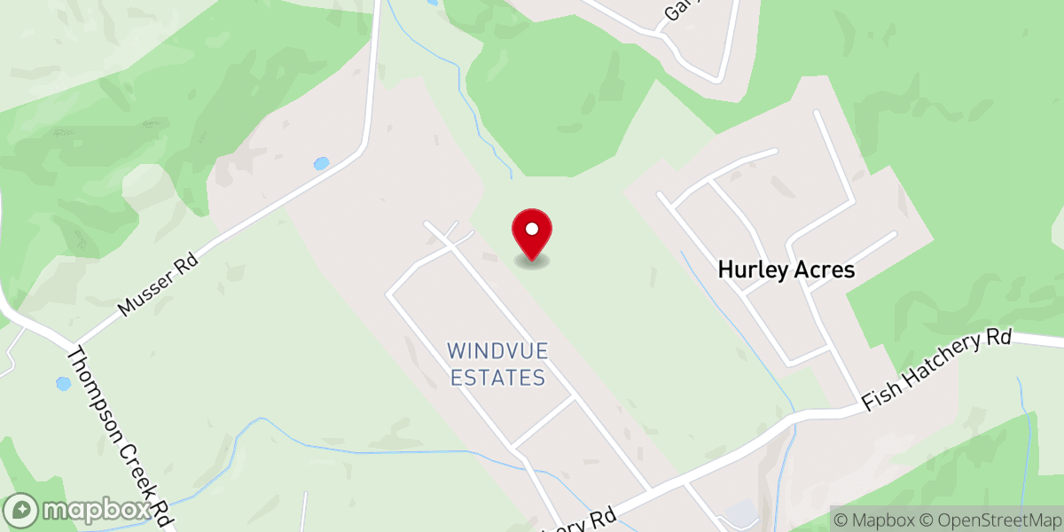 Map showing location of Kingswood Primitive Baptist Church