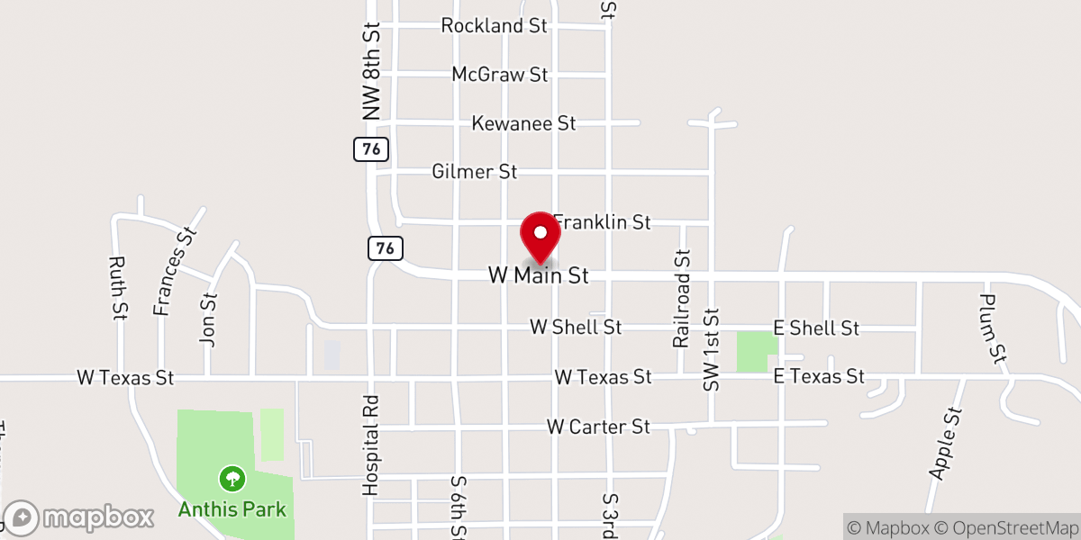 Map showing location of Crosspoint Fellowship