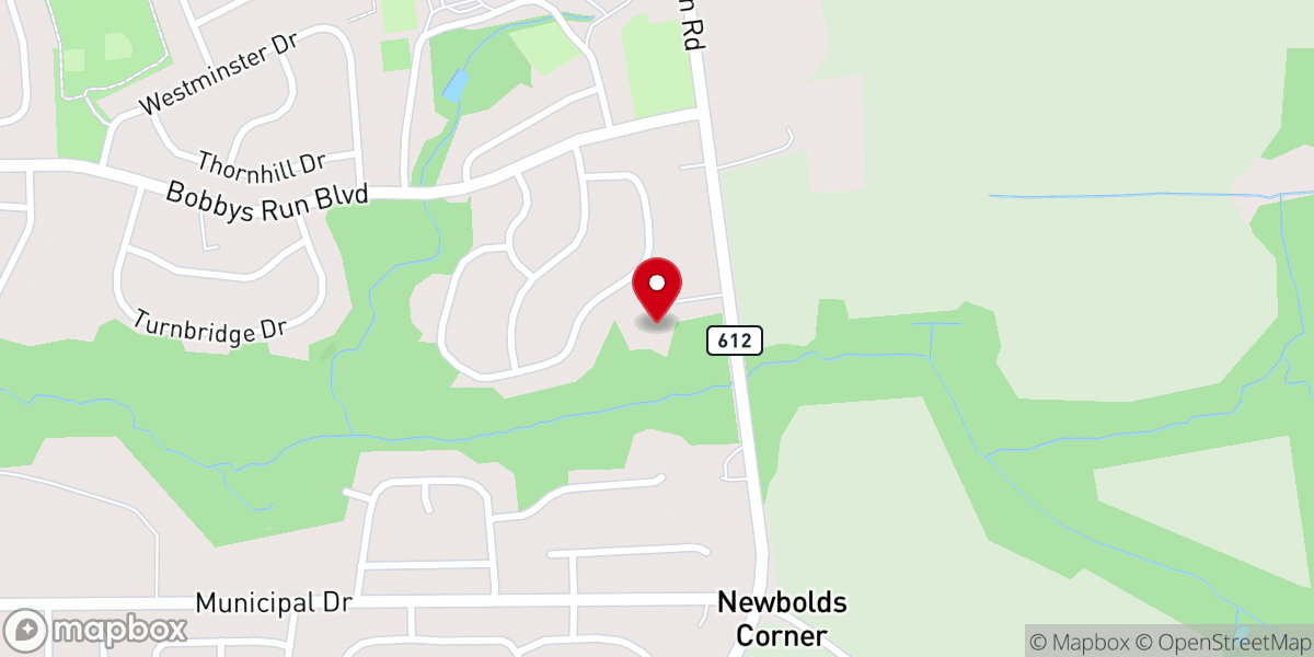 Map showing location of Southside Baptist Church