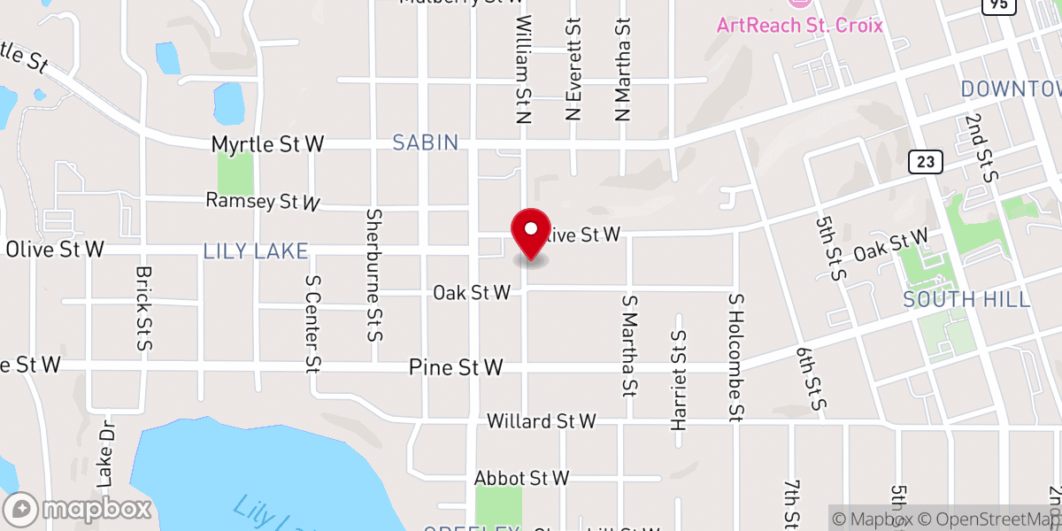 Map showing location of Crosswinds Community Church