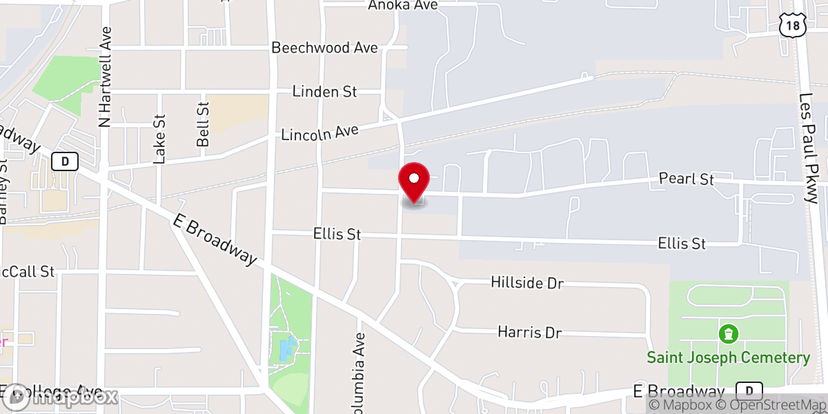 Map showing location of Crossroads Community Church