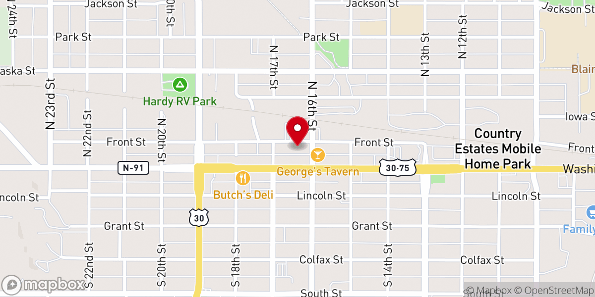 Map showing location of Great Plains Communications