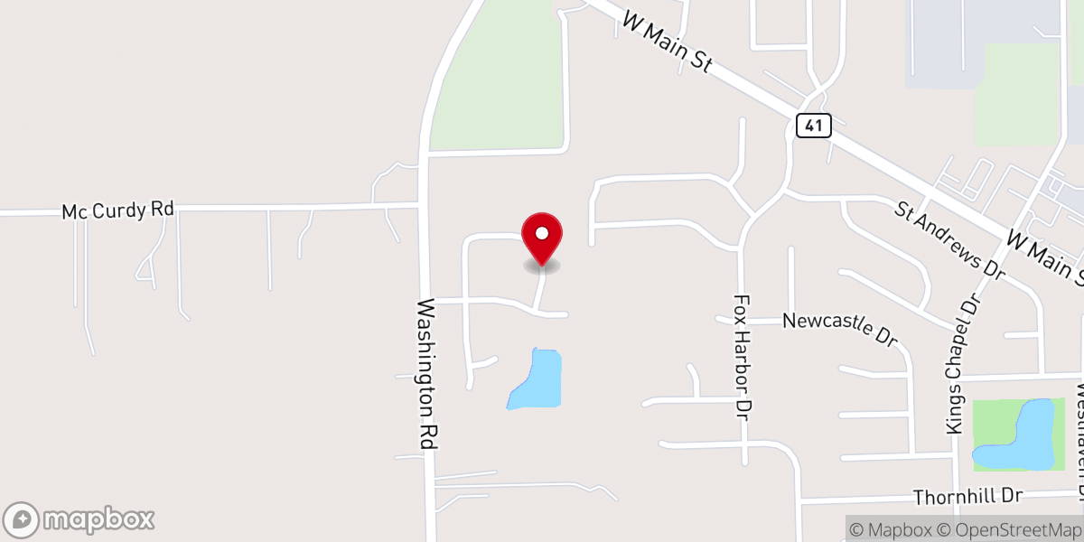 Map showing location of Chapel Dr E
