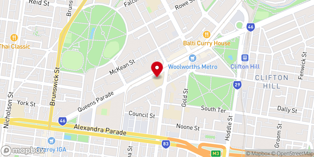 Map showing location of St John the Baptist Church