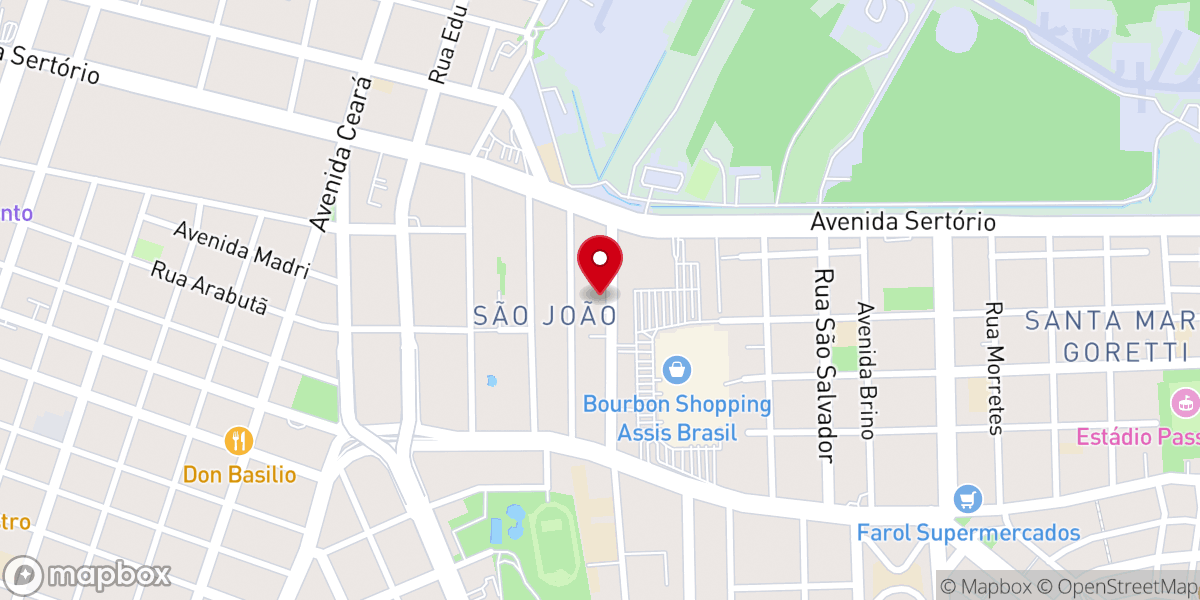 Map showing location of Igreja ABA Aliança Bíblica de Avivamento - Porto Alegre