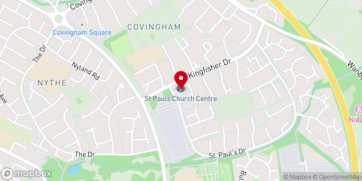 Map showing location of The Dorcan Church (St Paul's & St Timothy's)