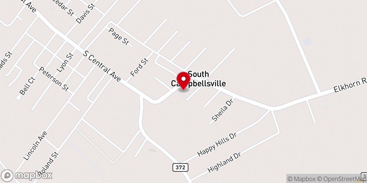 Map showing location of Meadowview Baptist Church