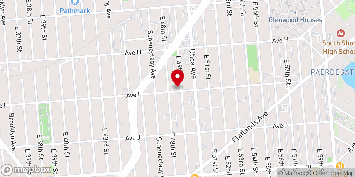 Map showing location of Congregation Bnai Israel of Midwood