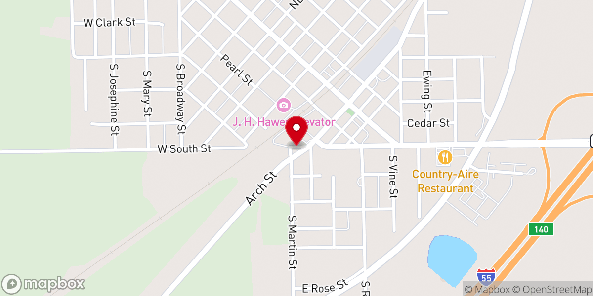 Map showing location of Atlanta