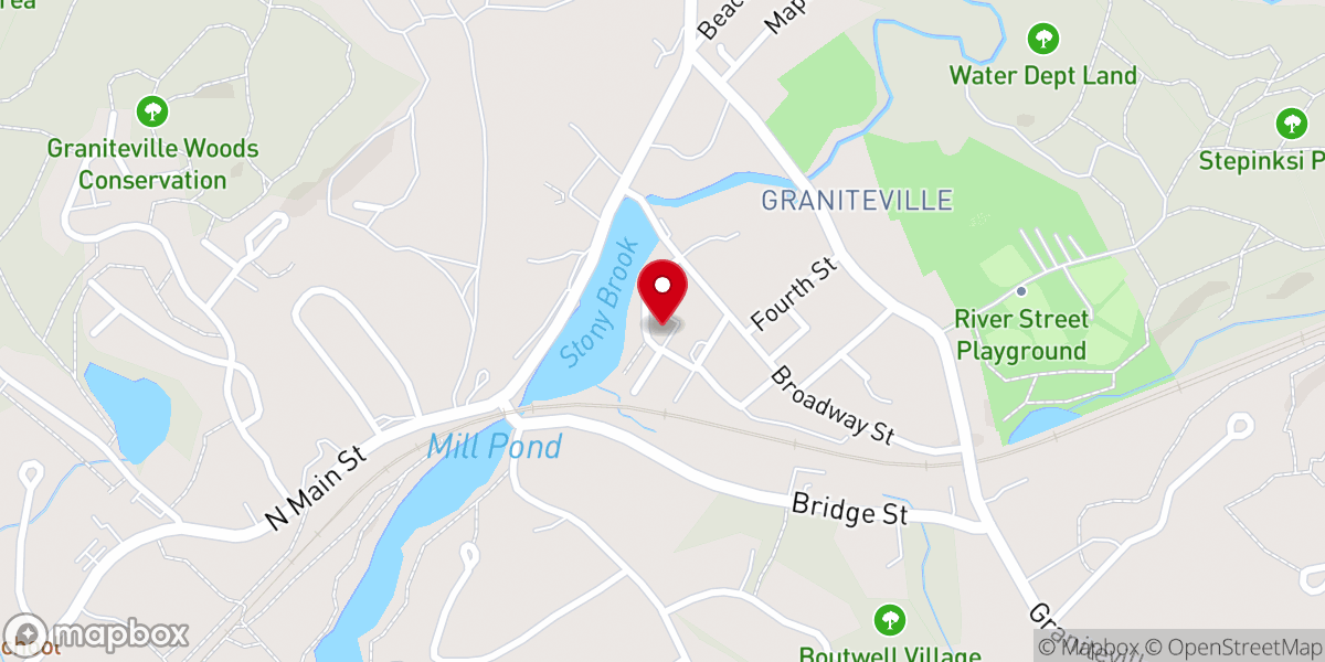 Map showing location of Westford Bible Church