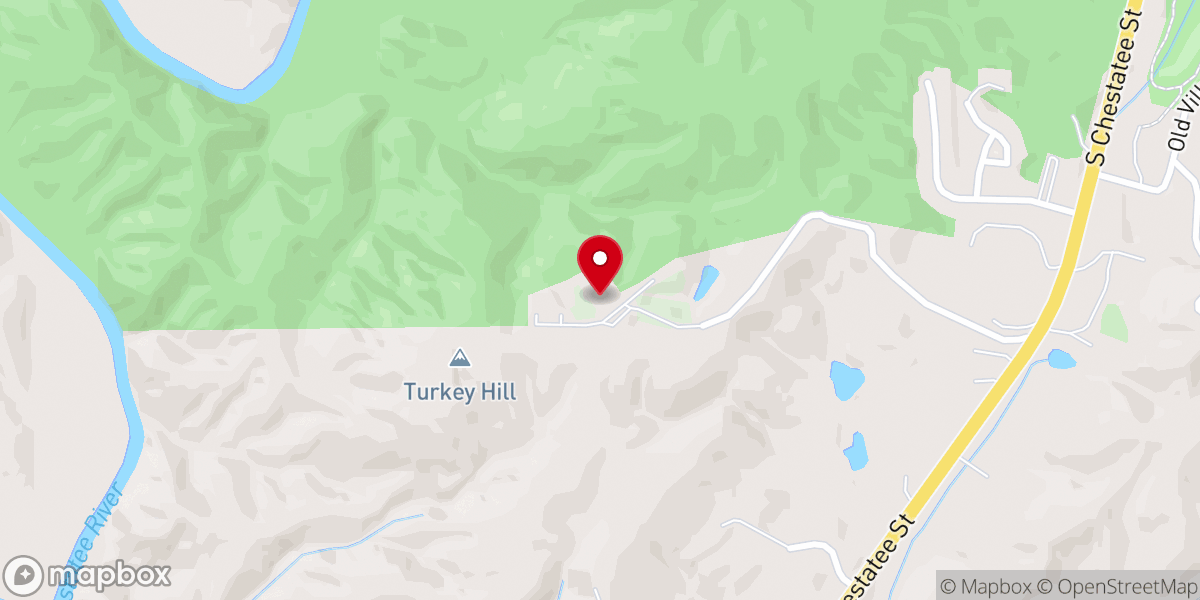 Map showing location of Blue Mountain Vineyards