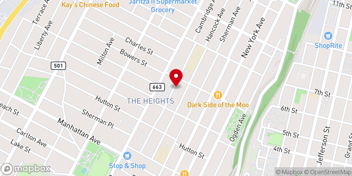 Map showing location of Hope Center Tabernacle