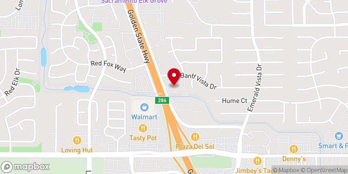Map showing location of Calvary Christian Center Elk Grove