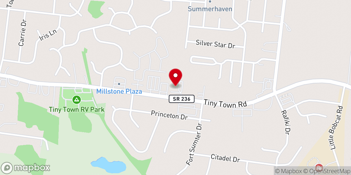 Map showing location of Living Word Victory Christian Academy