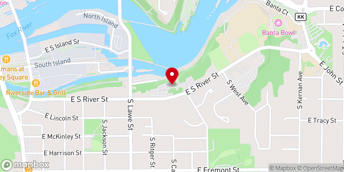 Map showing location of First Congregational United Church of Christ