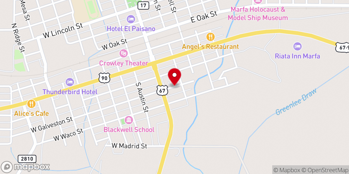 Map showing location of Sacred Heart Church